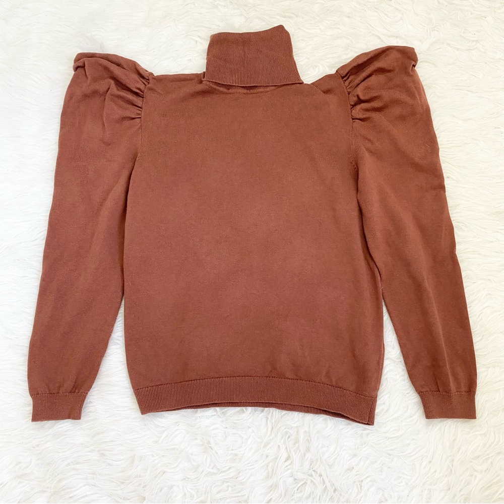 MISA LOS ÁNGELES GABRIELA Puff Sleeve Turtleneck Top/Sweater - Picture 4 of 6